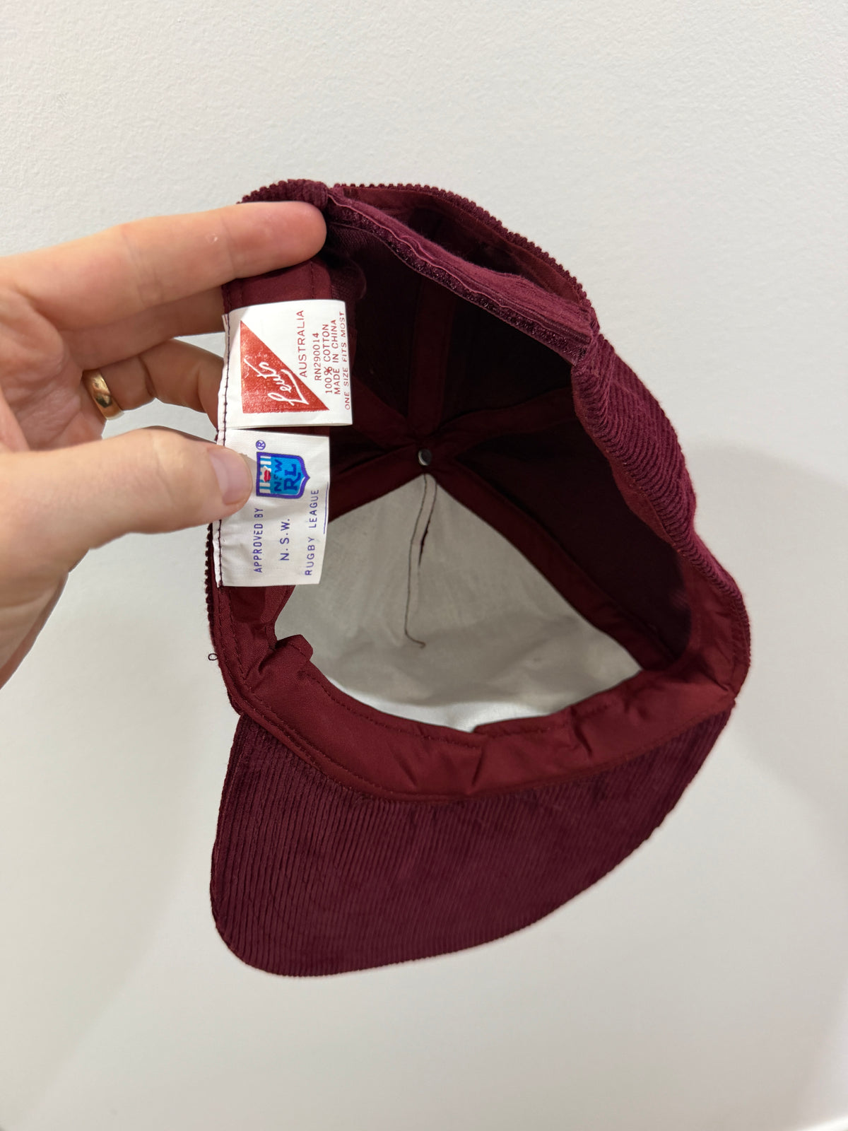 90s Brisbane Broncos Corduroy Hat NSWRL